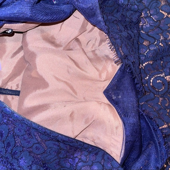 JS Collection Navy Lace Midi Dress 4 - Picture 11 of 15